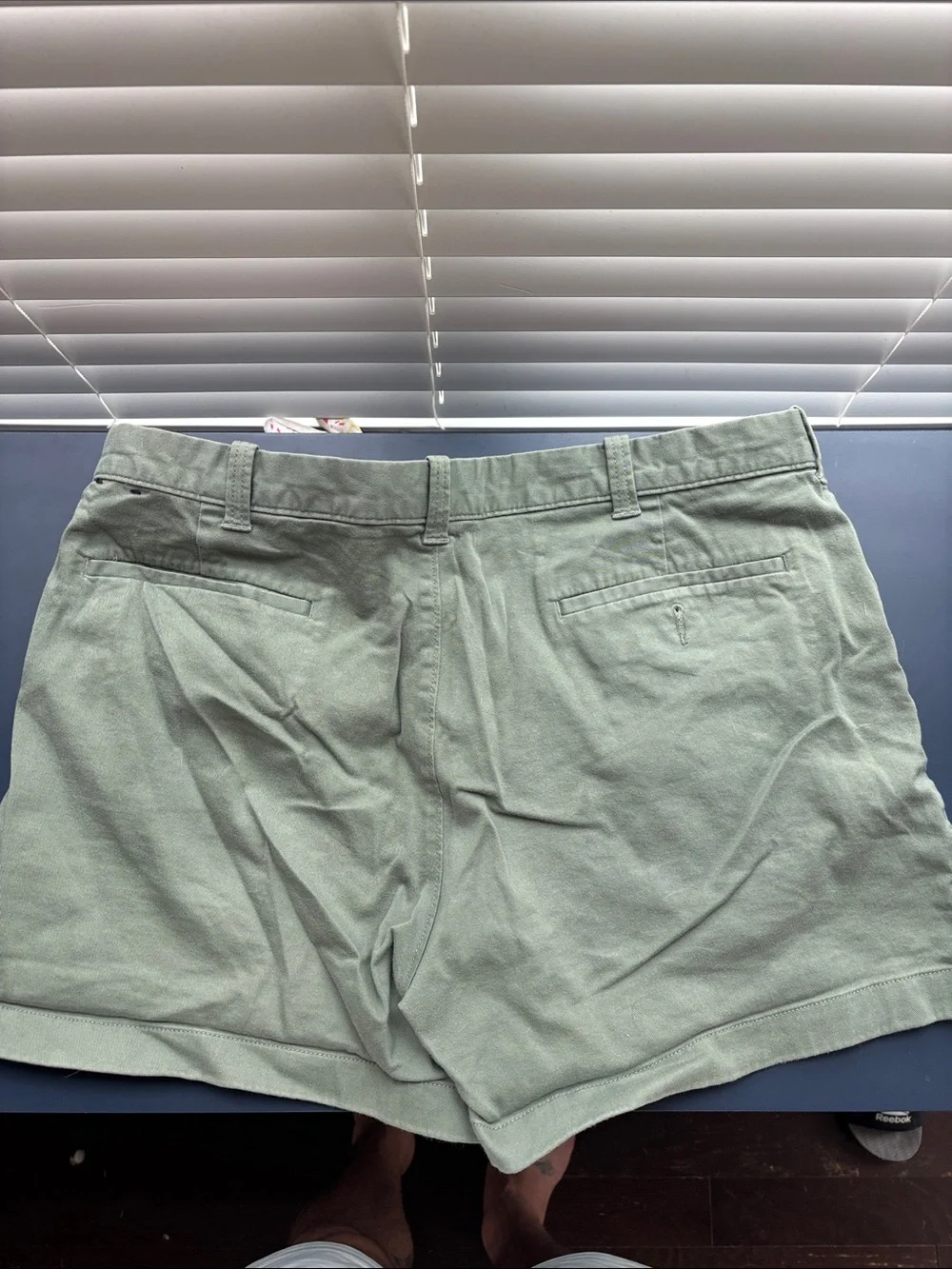 J. Crew Men’s Sage Green Flat Front Cotton Chino Shorts
